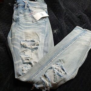 Mnmi Rhinestones jeans Women Size 36... brand new